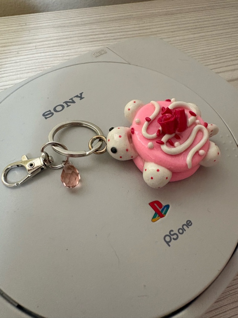 Pink Turtle Cupcake Charm Keychain - Accessories